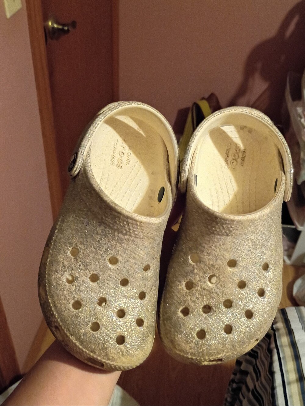CROC Kids Glitter Clogs